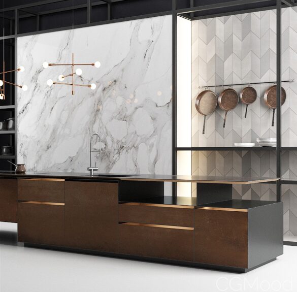 metaline corten kitchen